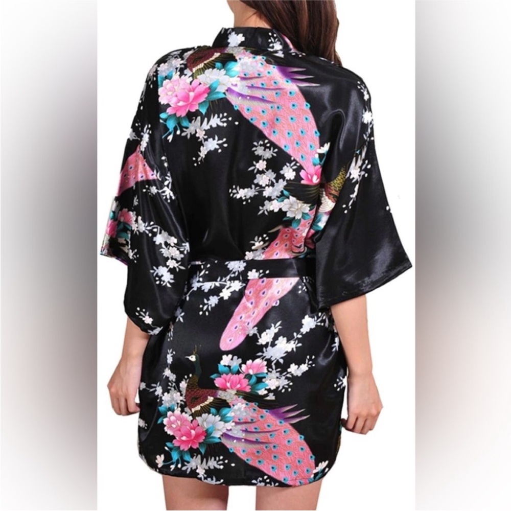 Robe Peacock Floral Blue Small - Picture 3 of 12